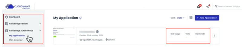 cloudways Autonomes Dashboard cloudways-autonomous-dashboard