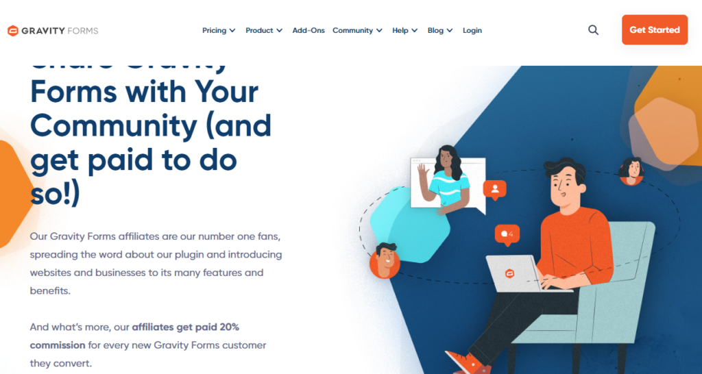 แบบฟอร์มแรงโน้มถ่วง - โปรแกรมพันธมิตร WordPress