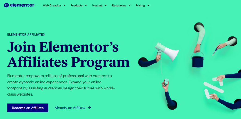 Elementor 聯盟 - WordPress 聯盟計劃