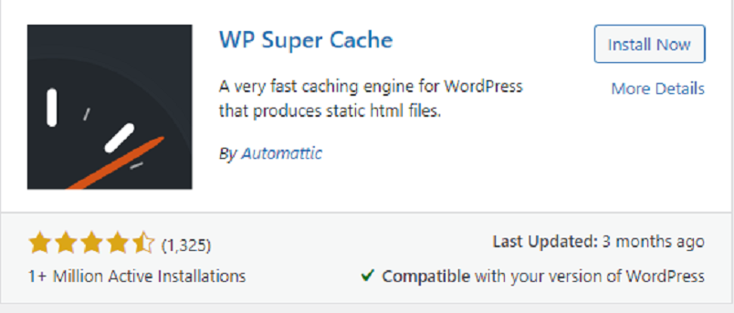 WP Super Cache pour la compression GZIP