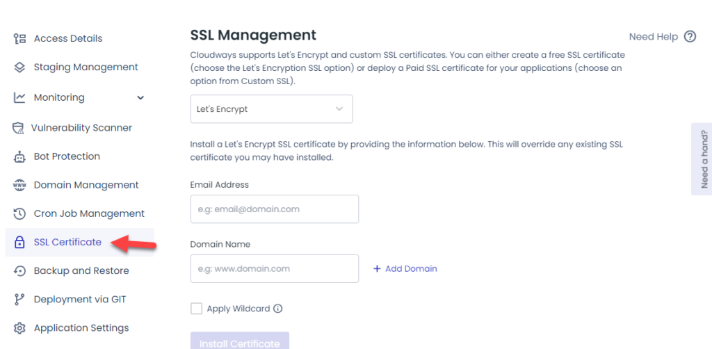 management ssl