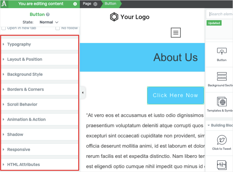 번성 메뉴 옵션 - IsItWP - 무료 WordPress 테마 탐지기 Thrive menu options