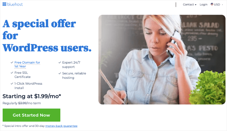 Bluehost - IsItWP - 무료 WordPress 테마 탐지기 Bluehost exclusive offer