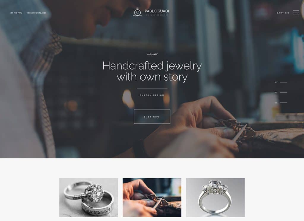 Pablo Guadi - Değerli Taş Tasarımcısı ve El İşi Takı Online Mağazası WordPress Teması