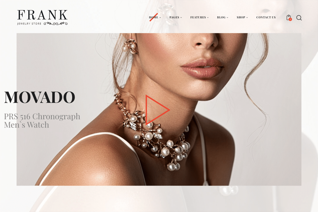 Frank Jewelry Store - Tema de joyería y relojes