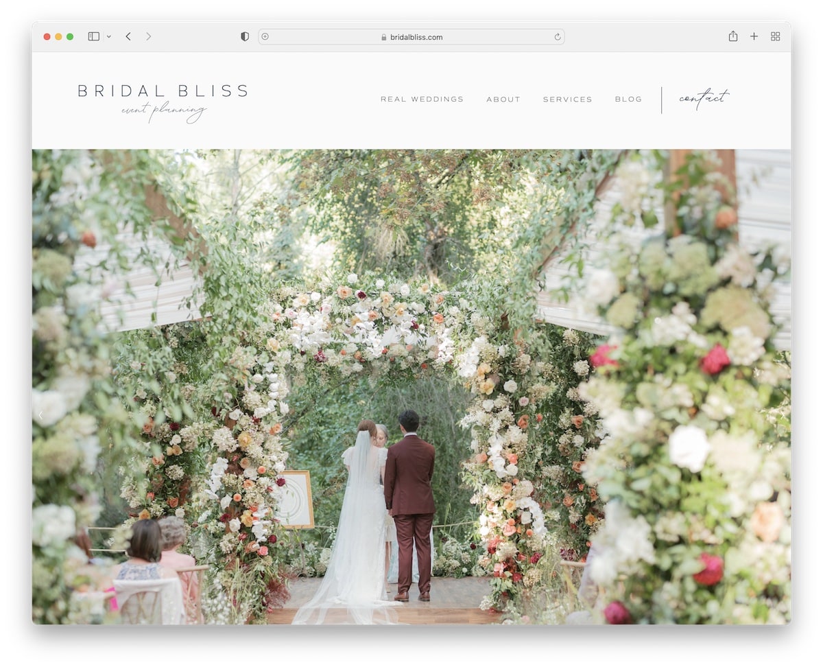 sitio web de boda de felicidad nupcial