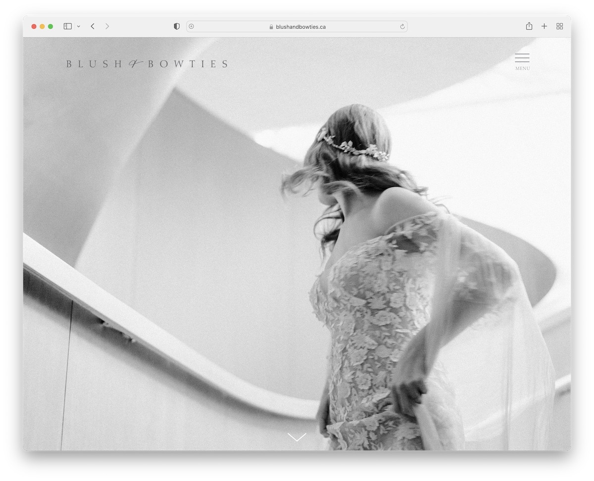 Blush Bowties-Hochzeitswebsite