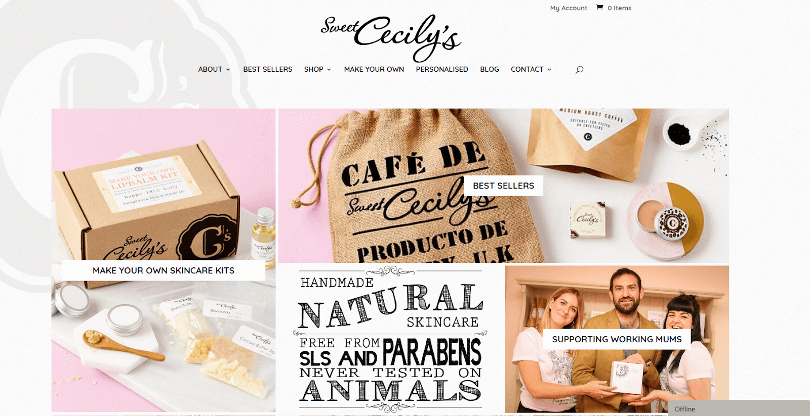 Situs web Sweet Cecily.