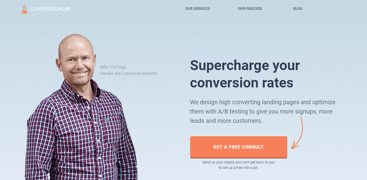 Situs web ConversionLab.