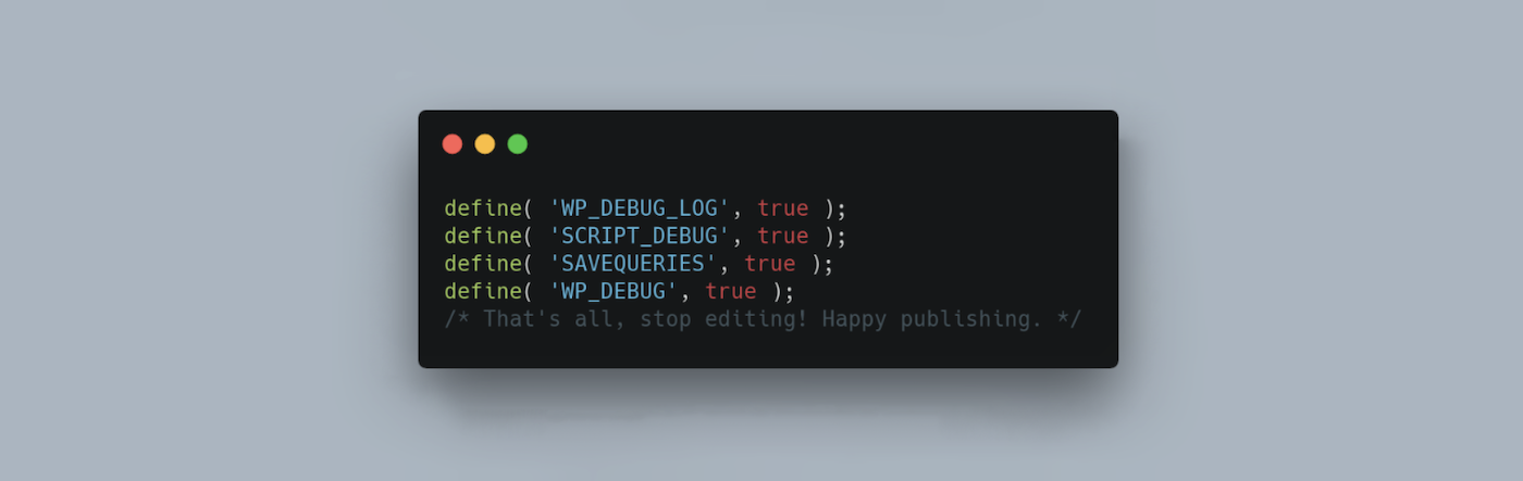 baris kode di file wp-config.php