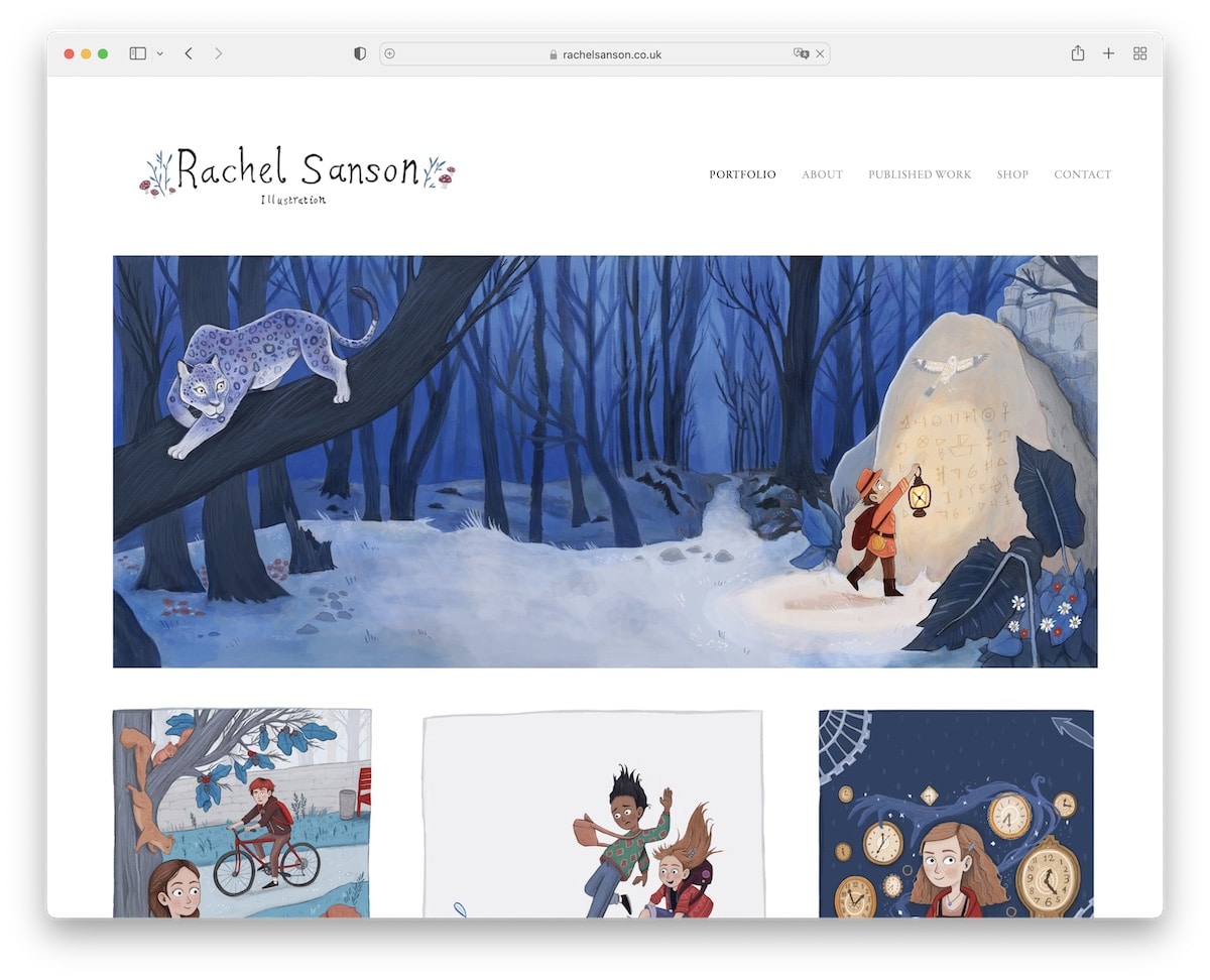 portfolio dell'illustratrice rachel sanson