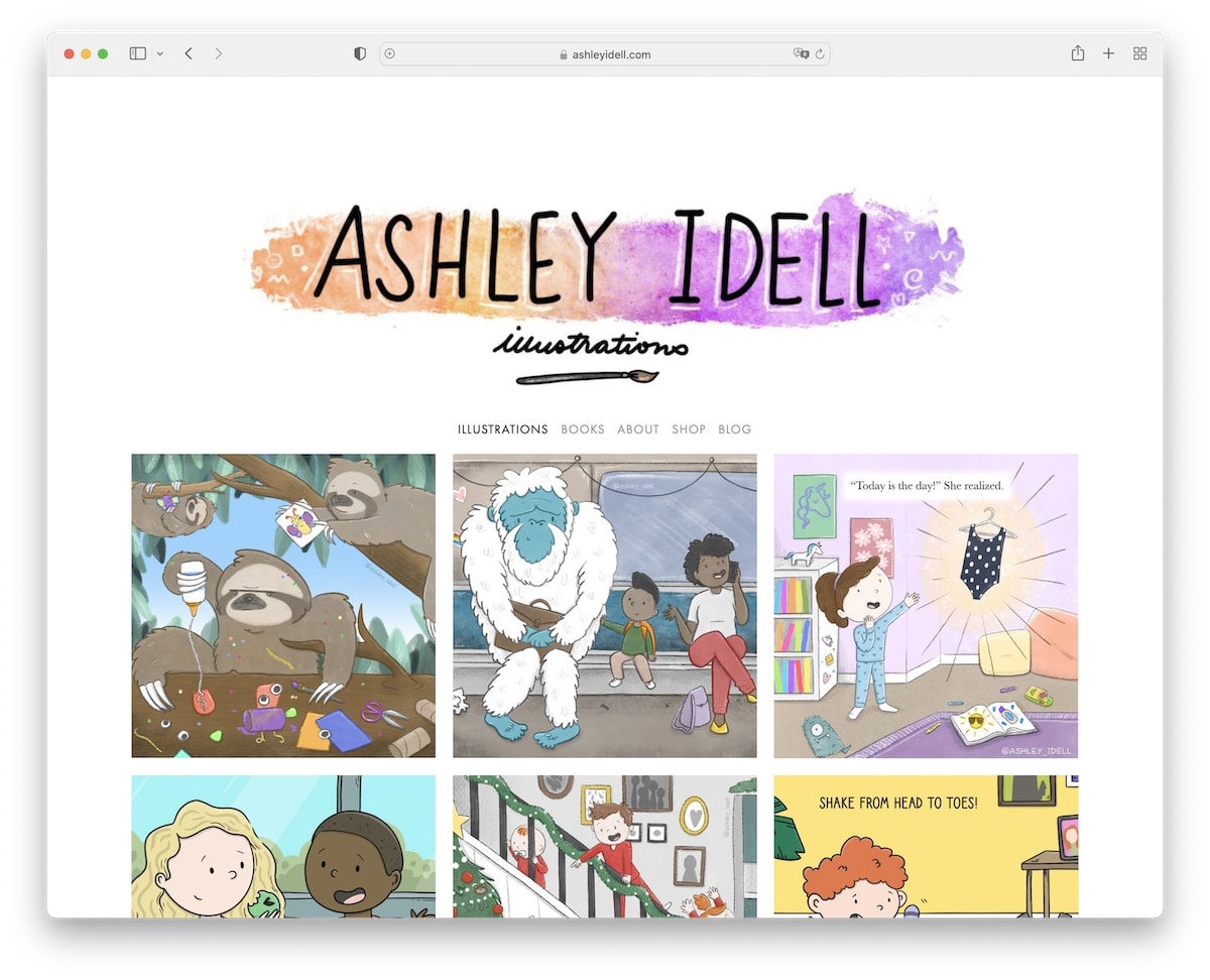 portfolio di illustratrici di ashley idell