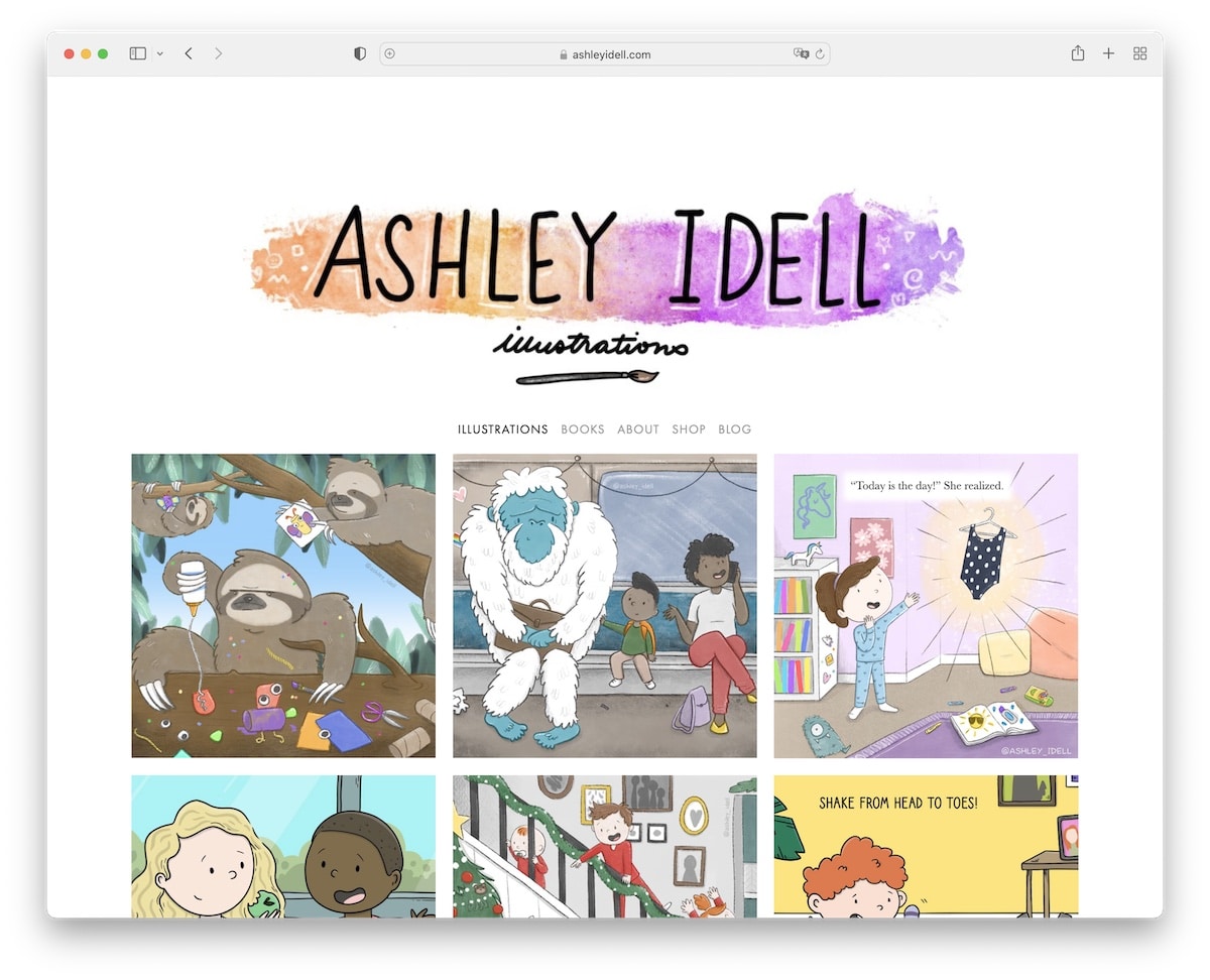 portfólio de ilustrador ashley idel