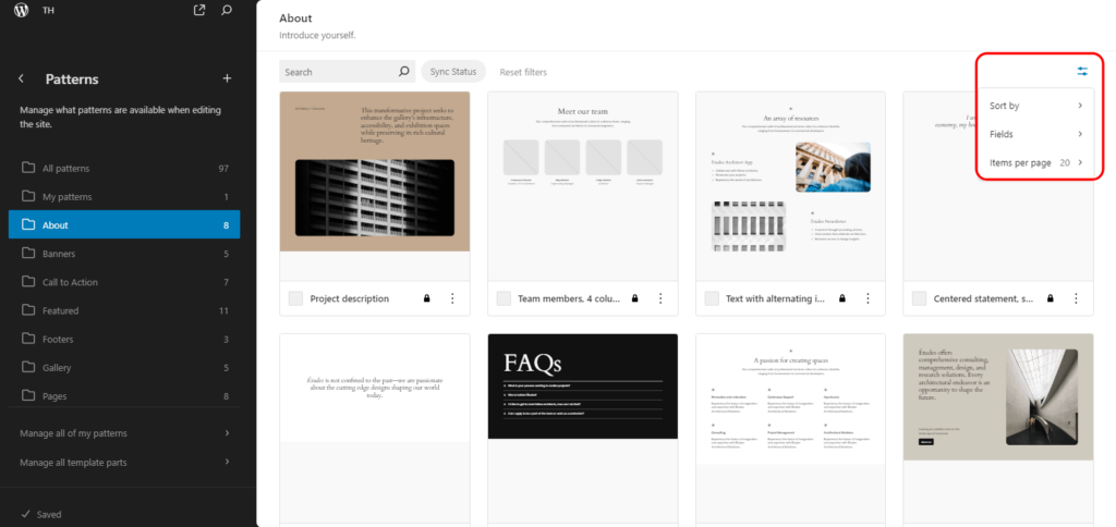13 คุณสมบัติที่ดีที่สุดที่มาใน WordPress 6.5 พร้อมภาพหน้าจอ 14 Patterns