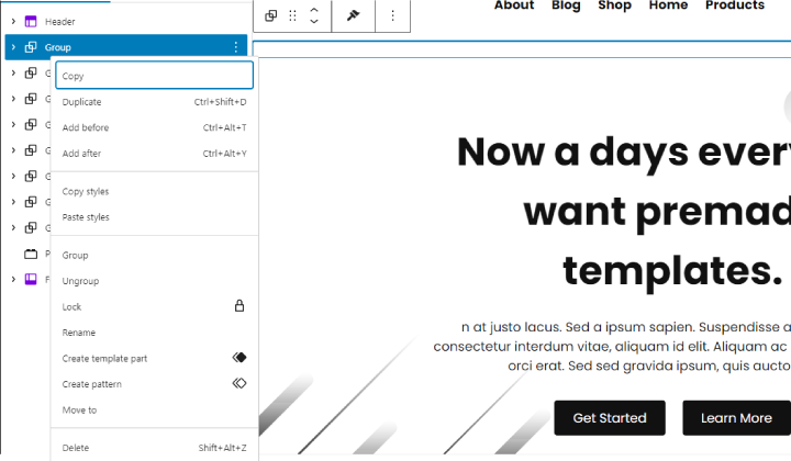 13 คุณสมบัติที่ดีที่สุดที่มาใน WordPress 6.5 พร้อมภาพหน้าจอ 9 Right Click Settings