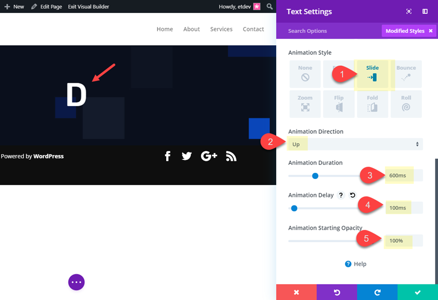 diviで文字をアニメーション化する