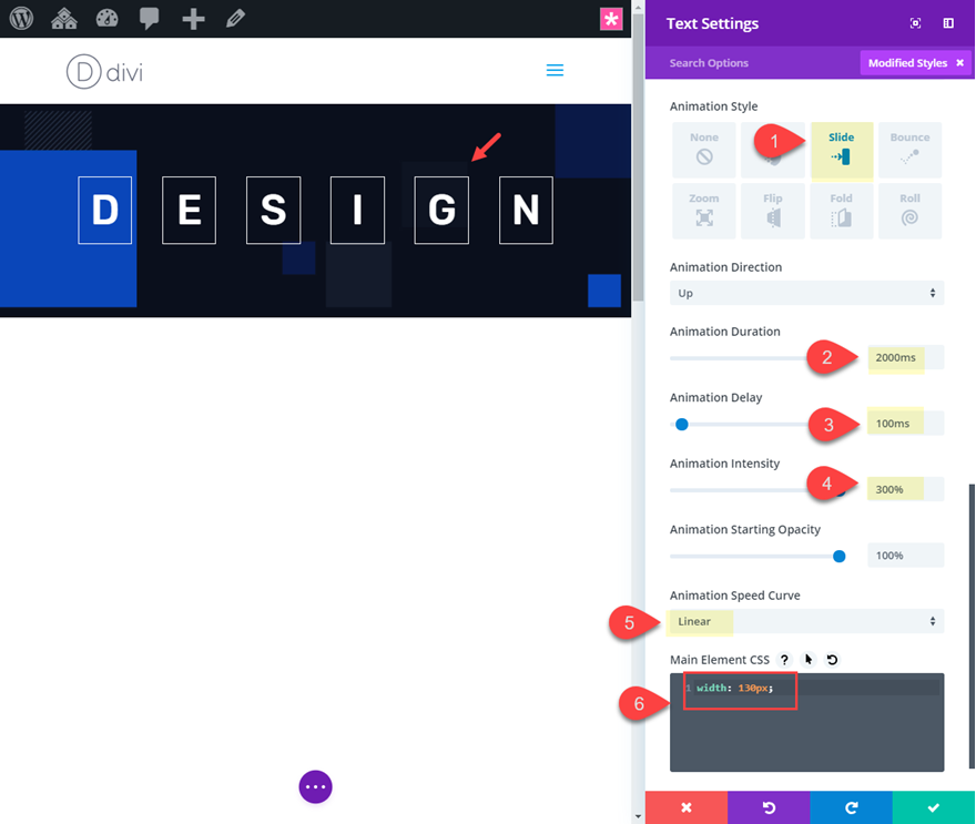 diviで文字をアニメーション化する