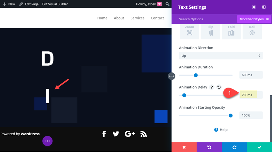 diviで文字をアニメーション化する