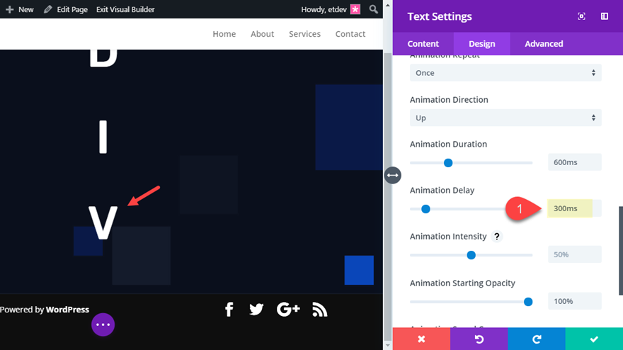 diviで文字をアニメーション化する
