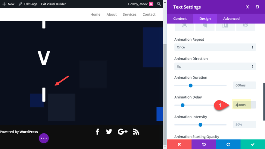 diviで文字をアニメーション化する