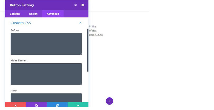 Opção CSS personalizada Divi