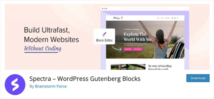 Bloki Gutenberga Spectra Ultimate WordPress