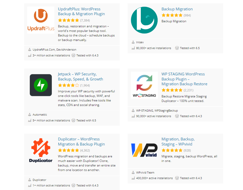 WordPress-плагин-каталог-резервное копирование-плагины