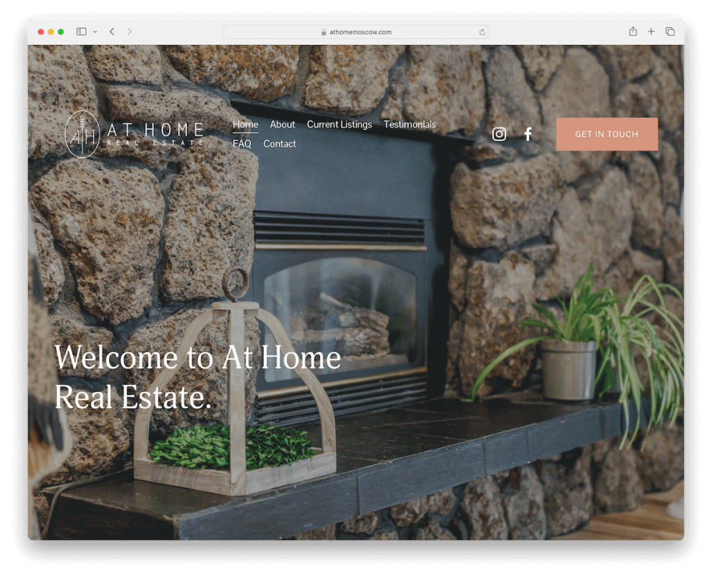 Сайт Squarespace о домашней недвижимости
