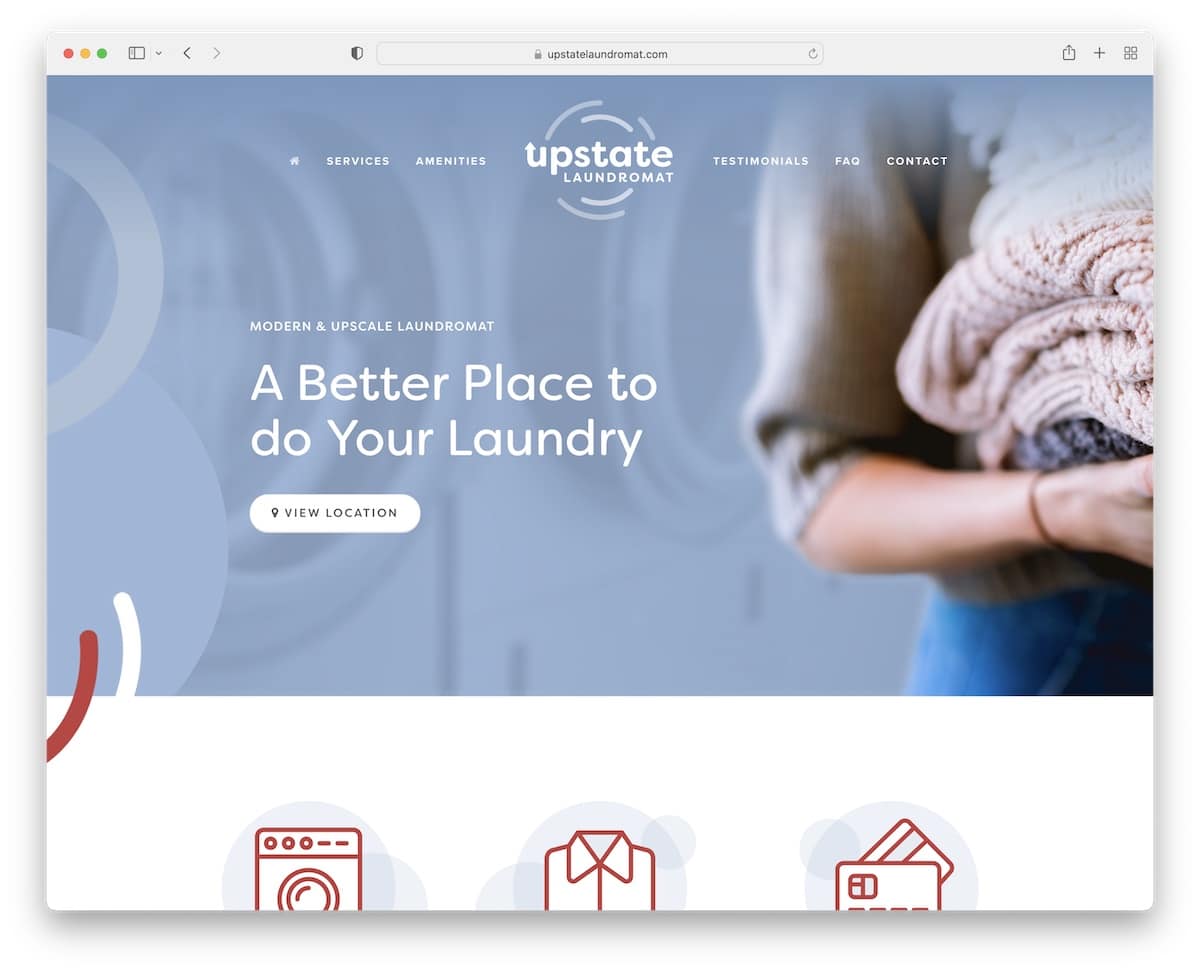 site de startup de lavanderia no norte do estado