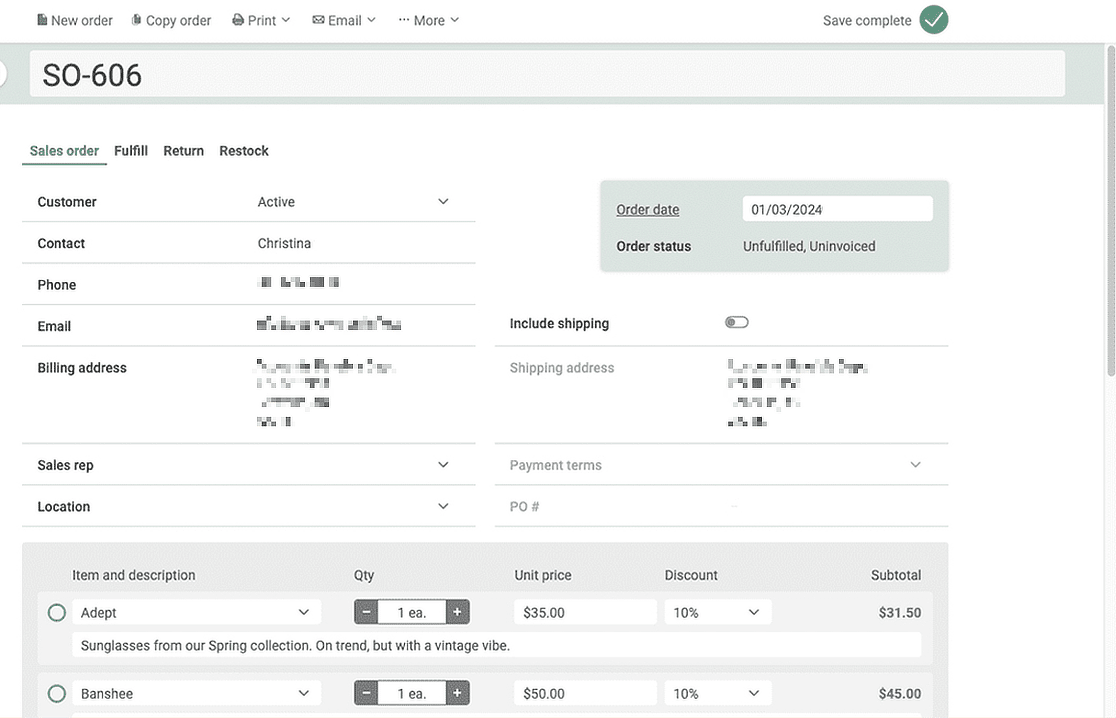 squarespace inventory management