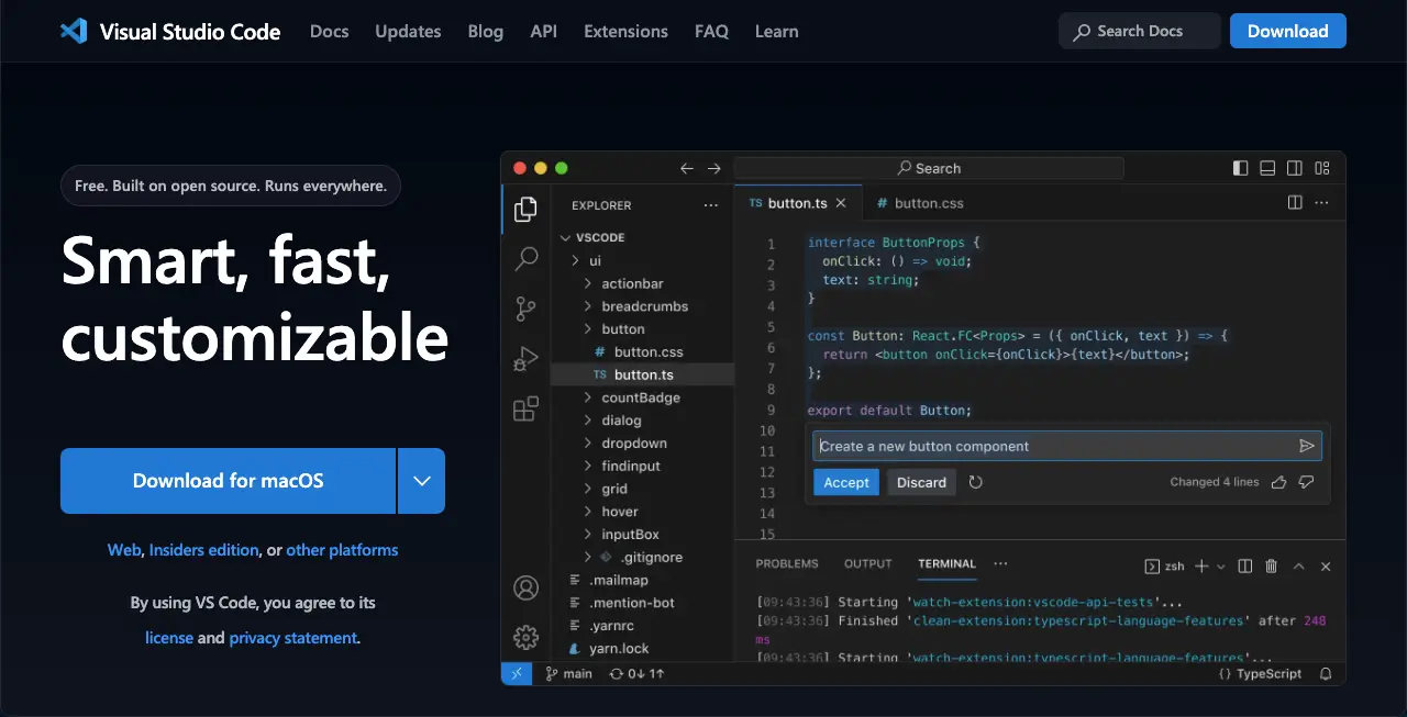 12+ beste Code-Editoren für die Webentwicklung (kostenlos und Premium) 1 Visual Studio Code by Microsoft - Best Code Editors for Web Development