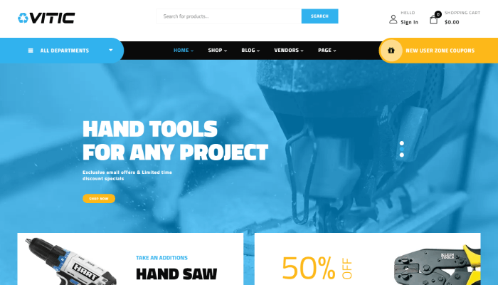 12 meilleurs thèmes et modèles WordPress pour la boutique d'outils 2024 12 New Project 8