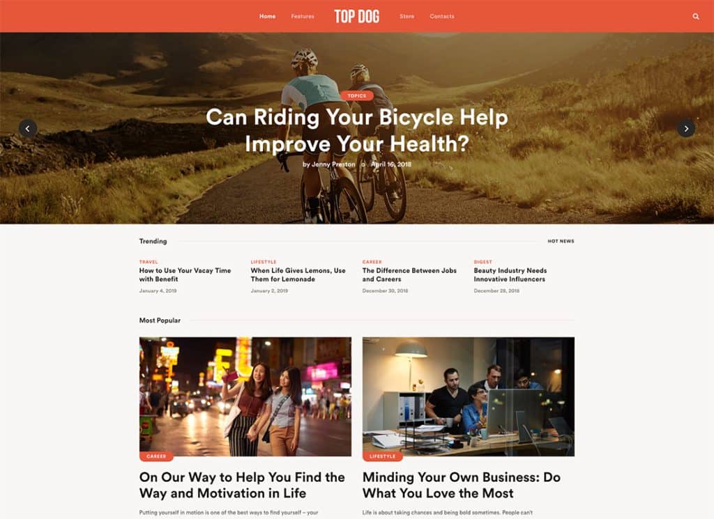 Top Dog - All-in-One Elementor Blog & Magazine Theme WordPress