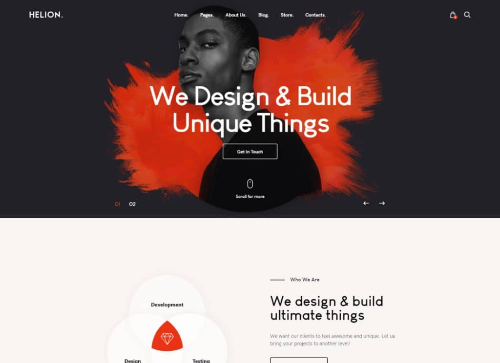 Helion - Tema WordPress de portfólio