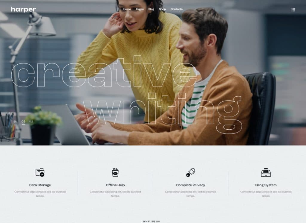 Harper - Tema WordPress per copywriter e specialista di marketing