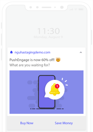 Ejemplo de notificación push de Android
