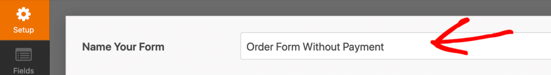 Name your form in the form builder