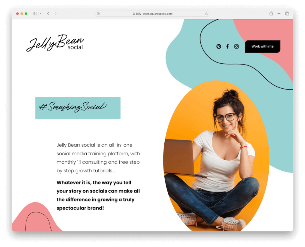 Szablon konsultanta Squarespace Jelly Bean