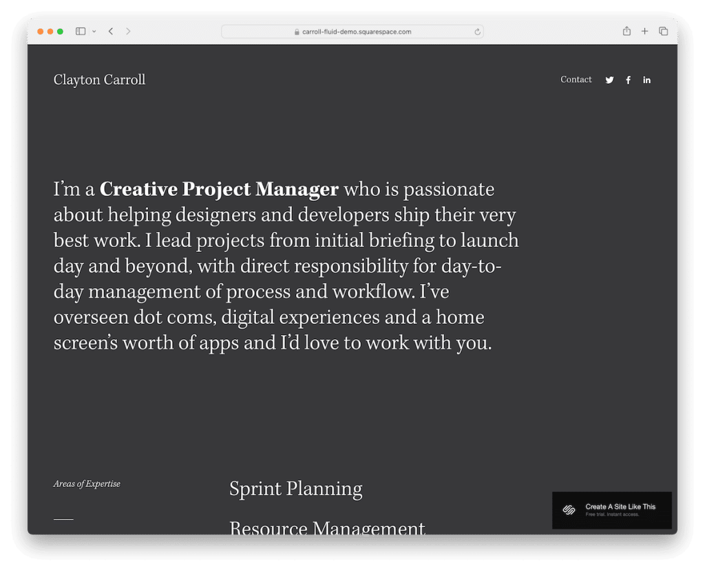 plantilla de consultor carroll squarespace