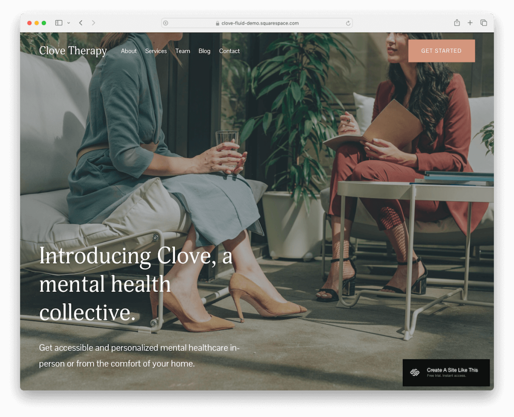 plantilla de consultor de clove squarespace