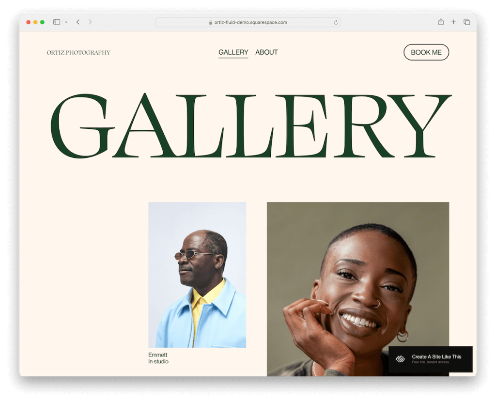 ortiz squarespace portföy şablonu