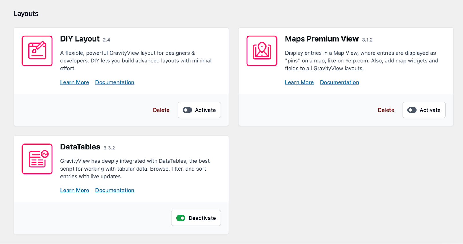 Dispositions GravityView Pro