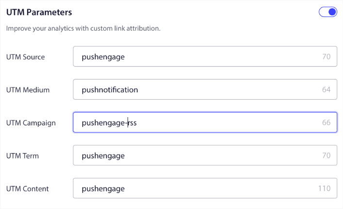 UTM para notificaciones push RSS