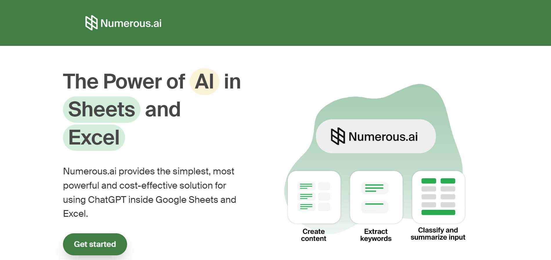 Numerous.ai - 首頁 - 2024 年 3 月