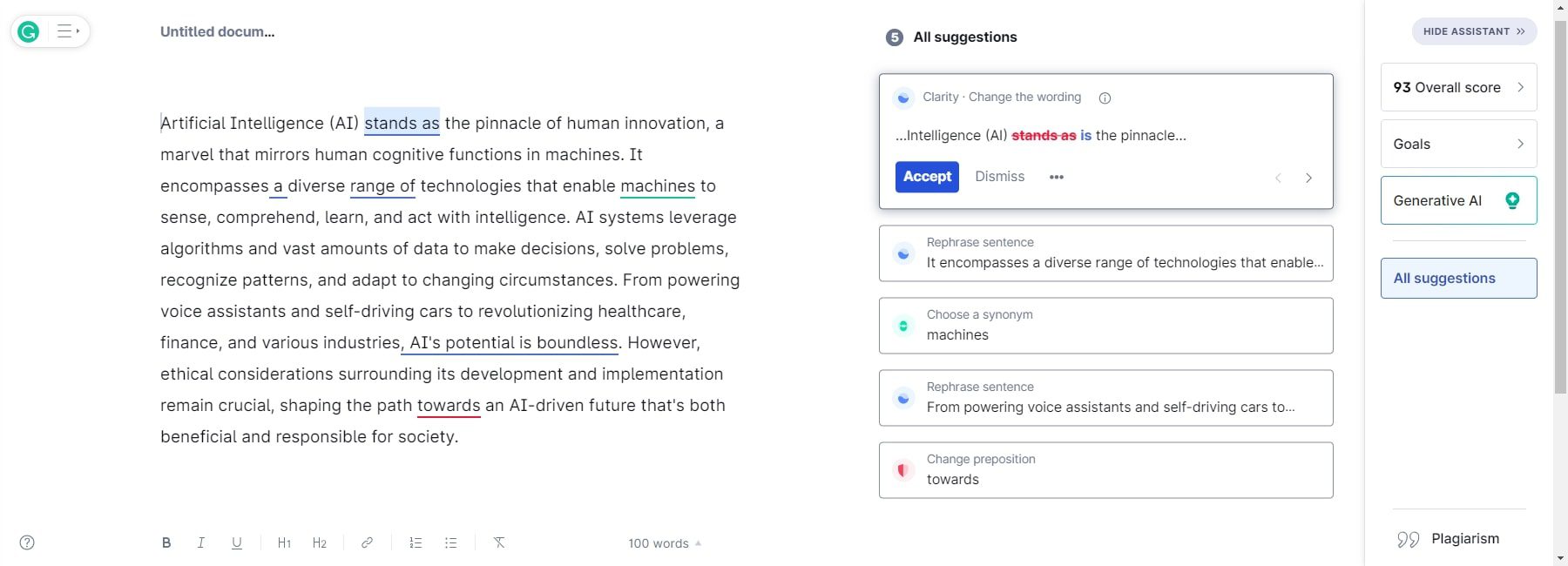 ferramentas de reescritor gramaticalmente ai