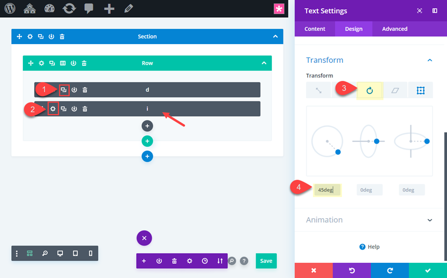conceptions de texte incurvées divi