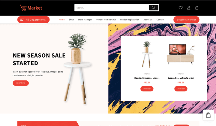 Shop Mania is one of the best WordPress themes compatible with Dokan Plugin.