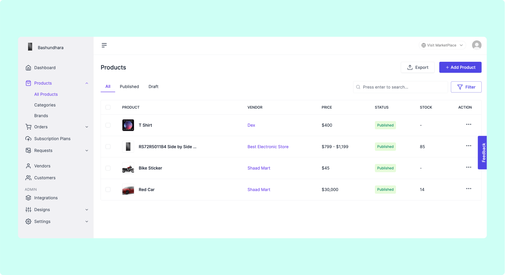 Przedstawiamy Dokan Cloud: niezawodny partner dla Twojego handlu elektronicznego 2 A screenshot to Dokan cloud product management