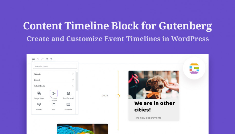 Inhalts-Timeline-Block