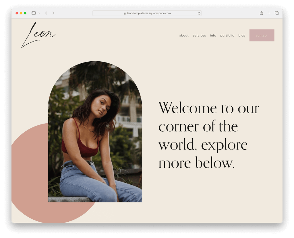 เทมเพลตนักบำบัดของ Leon Squarespace